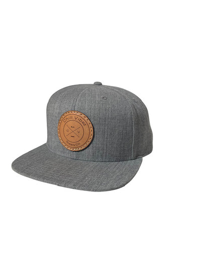 WOOL FLATBILL SNAPBACK LEATHER PATCH HAT